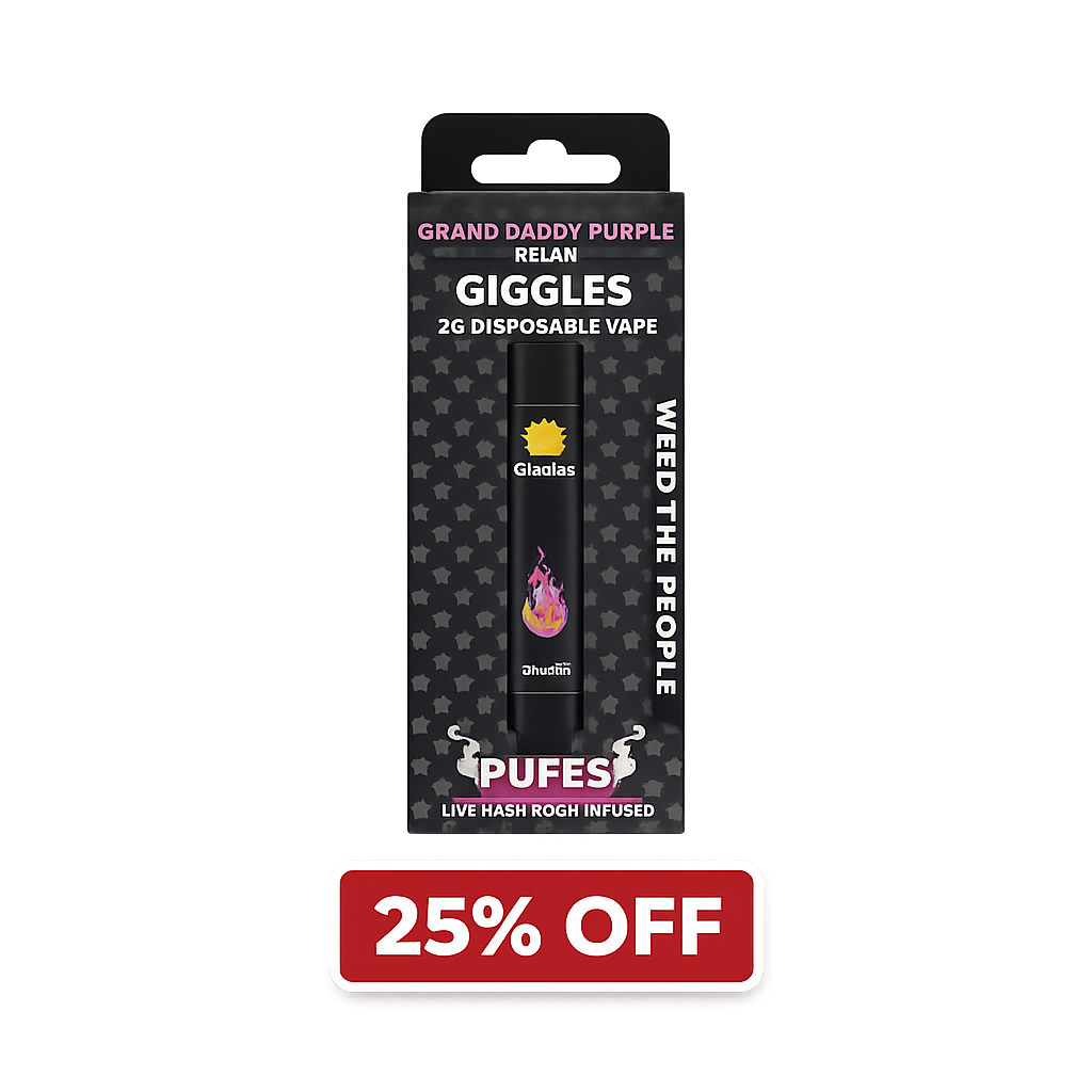 Giggles - 2g Live Rosin Disposable - Granddaddy Purple