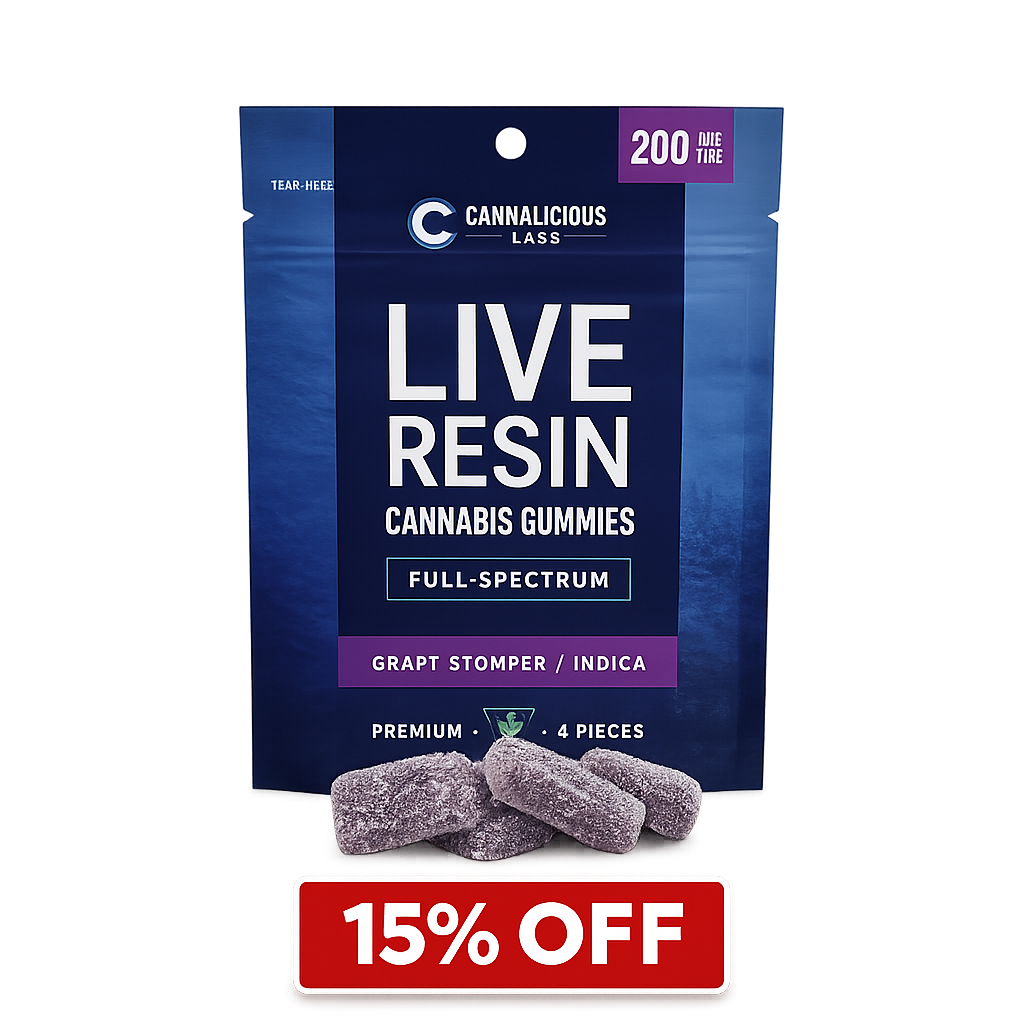 Cannalicious - 200mg Live Resin Gummies - Grape Stomper