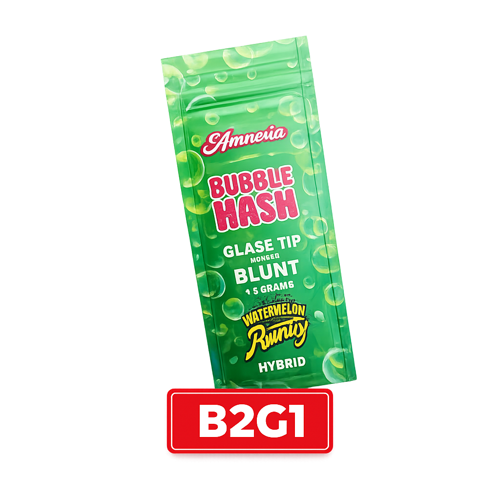 Amnesia - 1.5g Infused Bubble Hash Blunt - Watermelon Runtz